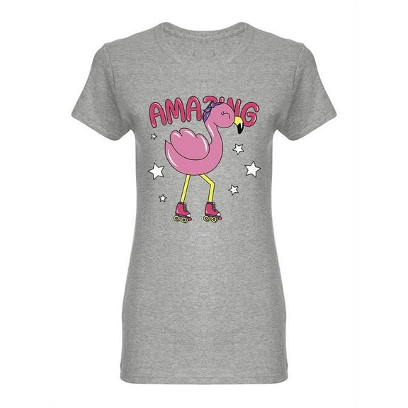 Amazing Flamingo Design Shaped T-Shirt Women -Image by Shutterstock, Female Medium