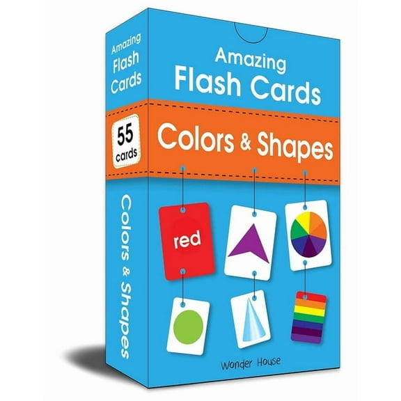 Amazing Flash Cards Colors & Shapes: Early Development of Preschool Toddler (55 Cards), (Hardcover)