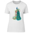 thumbnail image 1 of Amazing Floral Colorful Peacock T-Shirt Women -Image by Shutterstock, Female XX-Large, 1 of 4
