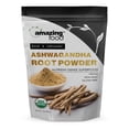 thumbnail image 1 of Amazing Food USDA Certified Organic Ashwagandha Root Powder 16 Oz Supplement | 227 Servings | 2 Grams per Serving | Non-GMO | Gluten Free | Made in USA, 1 of 5