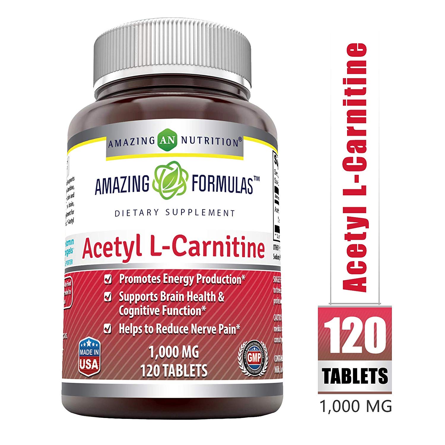 Jarrow Formulas Acetyl LCarnitine 500 mg, Supports Antioxidant