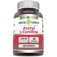 thumbnail image 1 of Amazing Formulas Acetyl L-Carnitine 1500 Mg Per Serving 200 Veggie Capsules Supplement | Non-GMO | Gluten Free | Suitable for Vegetarians, 1 of 5