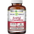 thumbnail image 1 of Amazing Formulas Acetyl L-Carnitine 1500 Mg Per Serving 120 Veggie Capsules Supplement | Non-GMO | Gluten Free | Suitable for Vegetarians, 1 of 5