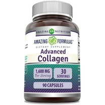 Amazing Formulas Advanced Collagen 1600 Mg Per Serving 90 Capsules Supplement | Collagen Type I, II & III, with Vitamin C & Hyaluronic Acid | Non-GMO | Gluten-Free | Made in USA