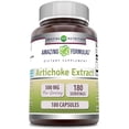 thumbnail image 1 of Amazing Formulas Artichoke Extract 500 Mg Per Serving 180 Capsules Supplement | Cynara Scolymus Leaf Capsules | Non-GMO | Gluten Free, 1 of 5