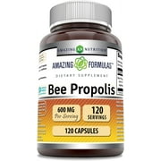 Amazing Formulas Bee Propolis 600 Mg Per Serving 120 Capsules Supplement | Non-GMO | Gluten Free