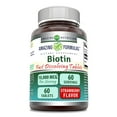 thumbnail image 1 of Amazing Formulas Biotin 10,000 mcg 60 Tablets Strawberry Flavor | Fast Dissolve Tablets | Non-GMO | Gluten Free Supplement | Made in USA, 1 of 6