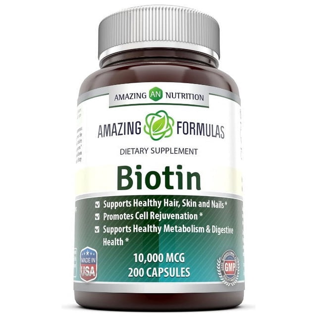 Amazing Formulas Biotin 10000 Mcg for Healthy Hair, Skin & Nails ...