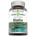 thumbnail image 1 of Amazing Formulas Biotin 10000mcg 200 Veggie Capsules Supplement | Non GMO | Gluten Free | Suitable for Vegetarians, 1 of 6