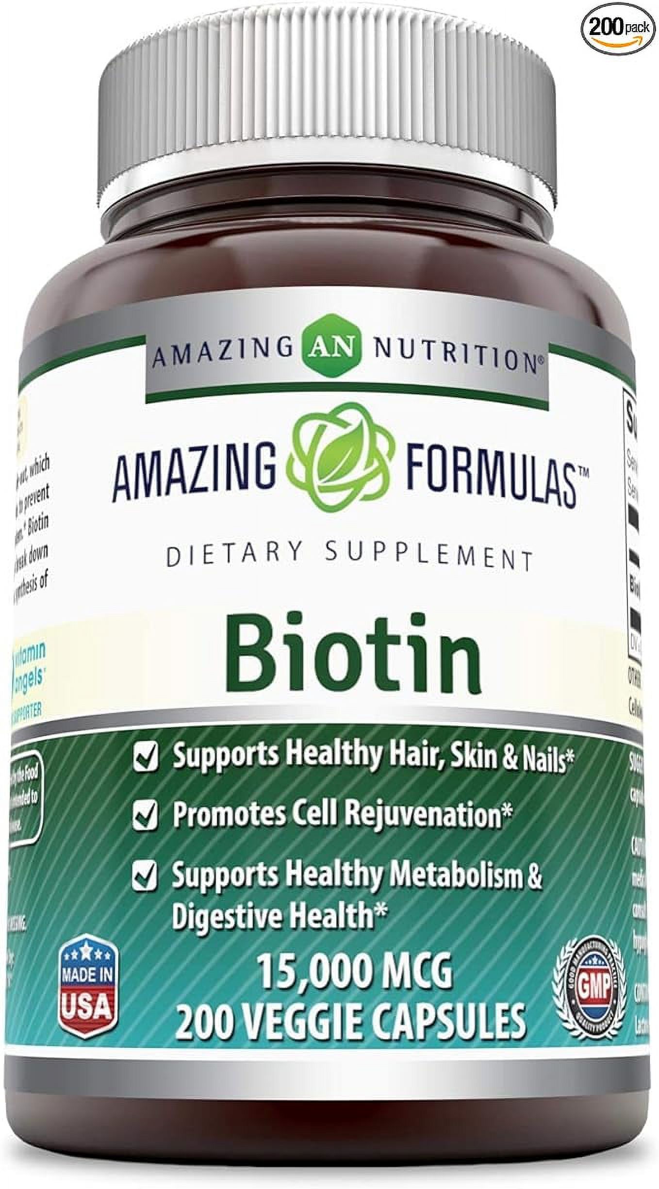 Amazing Formulas Biotin 5000 Mcg 200 Capsules - Walmart.com