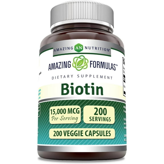 Amazing Formulas Biotin 15000 mcg 200 Veggie Capsules