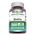 thumbnail image 1 of Amazing Formulas Biotin 5000 Mcg Per Serving 100 Veggie Capsules Supplement | Vitamin B7 Supplement | Non-GMO | Gluten Free | Ideal for Vegetarians, 1 of 5