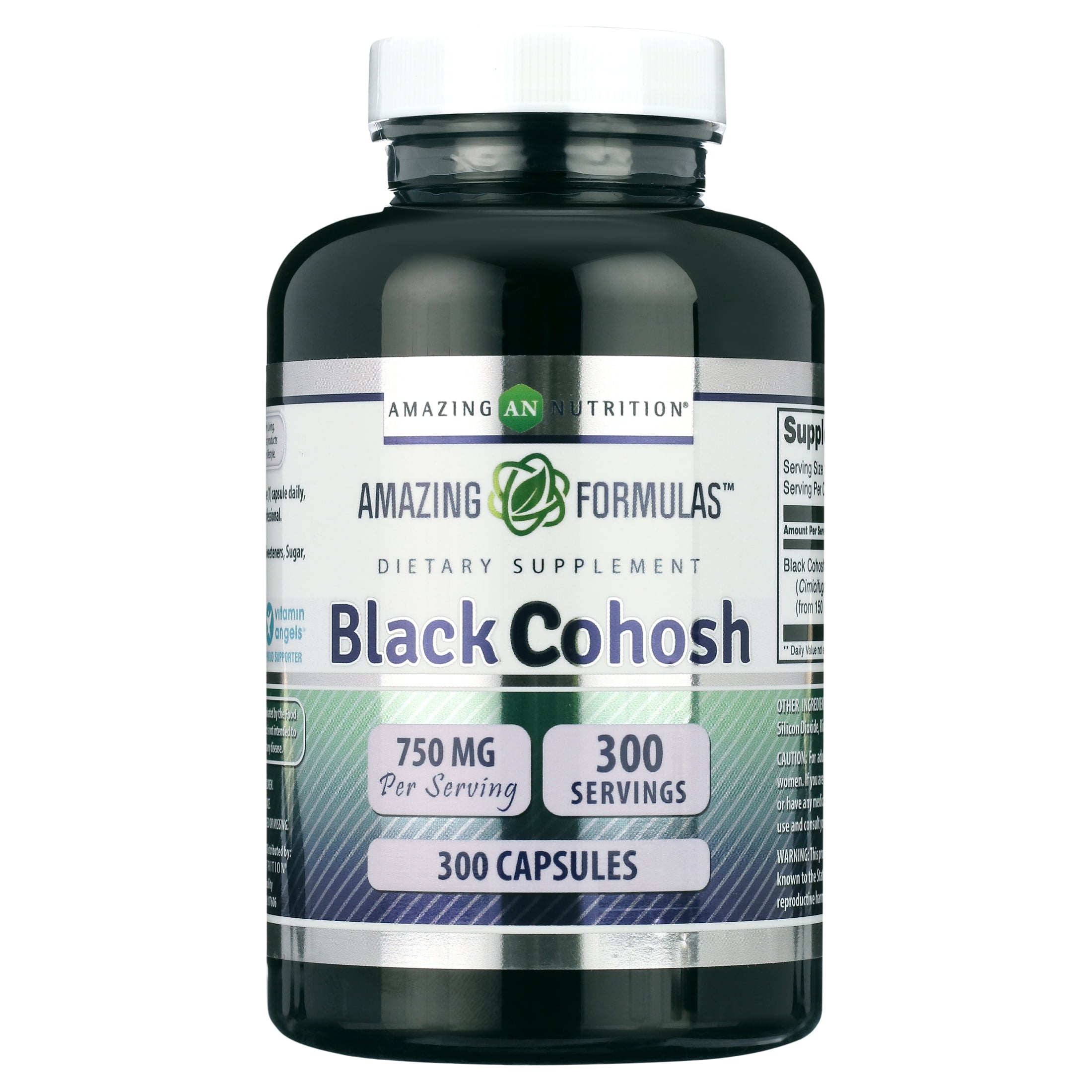 Amazing Formulas Black Cohosh Supplement, 750mg, 300 Capsules - Walmart.com