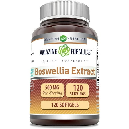 Amazing Formulas Boswellia Extract 500 mg 120 Softgels Supplement | Non-GMO | Gluten Free