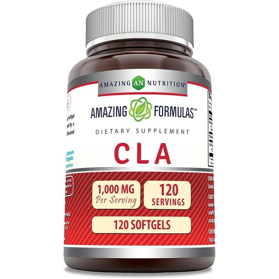 Amazing Formulas CLA 1000mg 120 Softgels Supplements | Conjugated Linoleic Acid | Non-GMO | Gluten Free