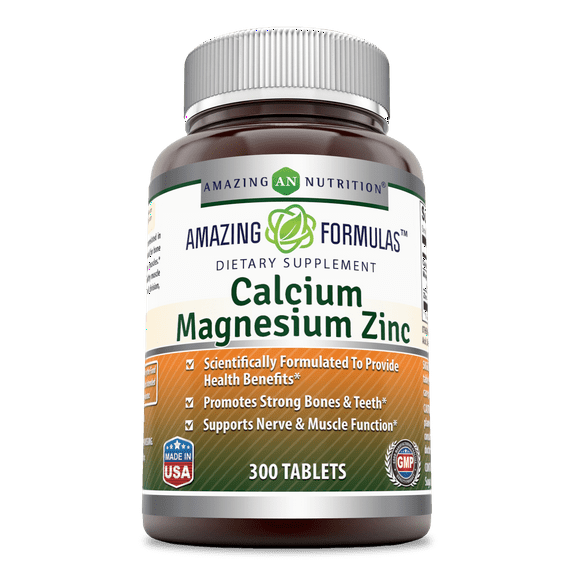 Amazing Formulas Calcium Magnesium Zinc + Vitamin D3 300 Tablets