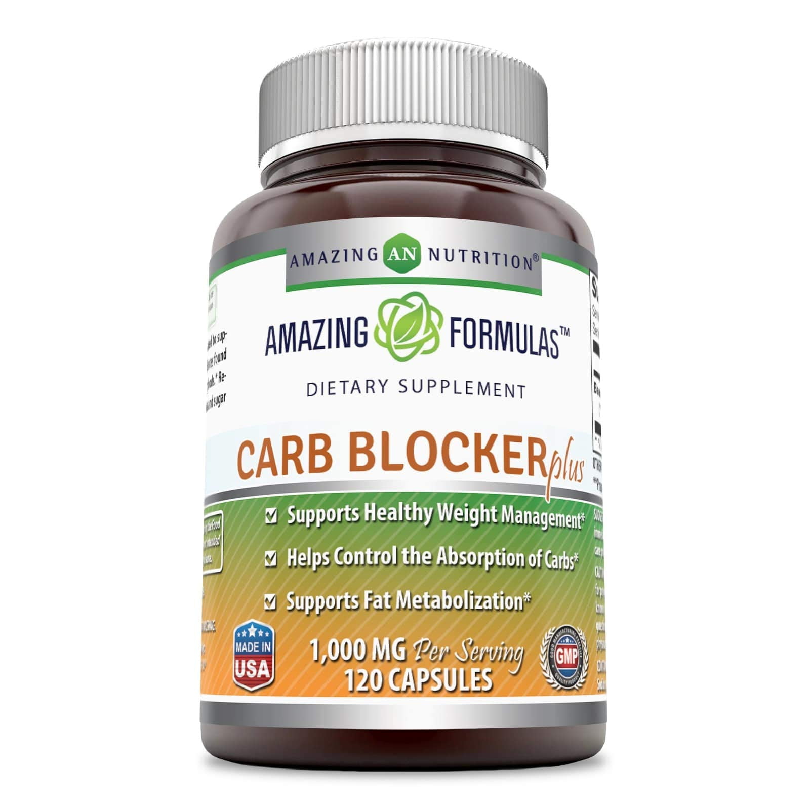 Amazing Formulas Carb Blocker Plus 1,000 Milligrams (Non GMO,Gluten