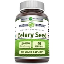 Amazing Formulas Celery Seed Extract 1500 mg Per Serving 120 Veggie Capsules | Non-GMO | Gluten Free | Made in USA