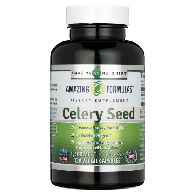 Amazing Formulas Celery Seed Extract 1500 mg Per Serving 120 Veggie Capsules