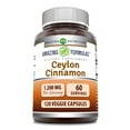 thumbnail image 1 of Amazing Formulas Ceylon Cinnamon 1200 Mg Per Serving 120 Veggie Capsules Supplement | Natural Ceylon Cinnamon Supplement | Non-GMO | Gluten Free | Made in USA | Ideal for Vegetarians, 1 of 6
