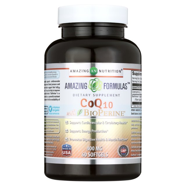 Amazing Formulas CoQ10 (Coenzyme Q10) 400 mg (NonGMO,Gluten Free) 60