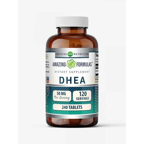 Amazing Formulas DHEA 50mg Per Serving 240 Tablets Supplement | Non-GMO | Gluten Free | Made in USA