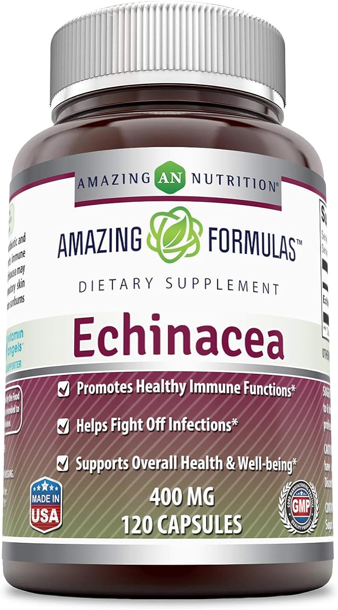 Echinacea Purpurea Herb 380mg Solaray 100 Caps
