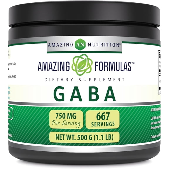 Amazing Formulas GABA - 750 Mg Per Serving (Non GMO,Gluten Free)