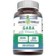 Amazing Formulas GABA With Vitamin B6 500 Mg 200 Capsules