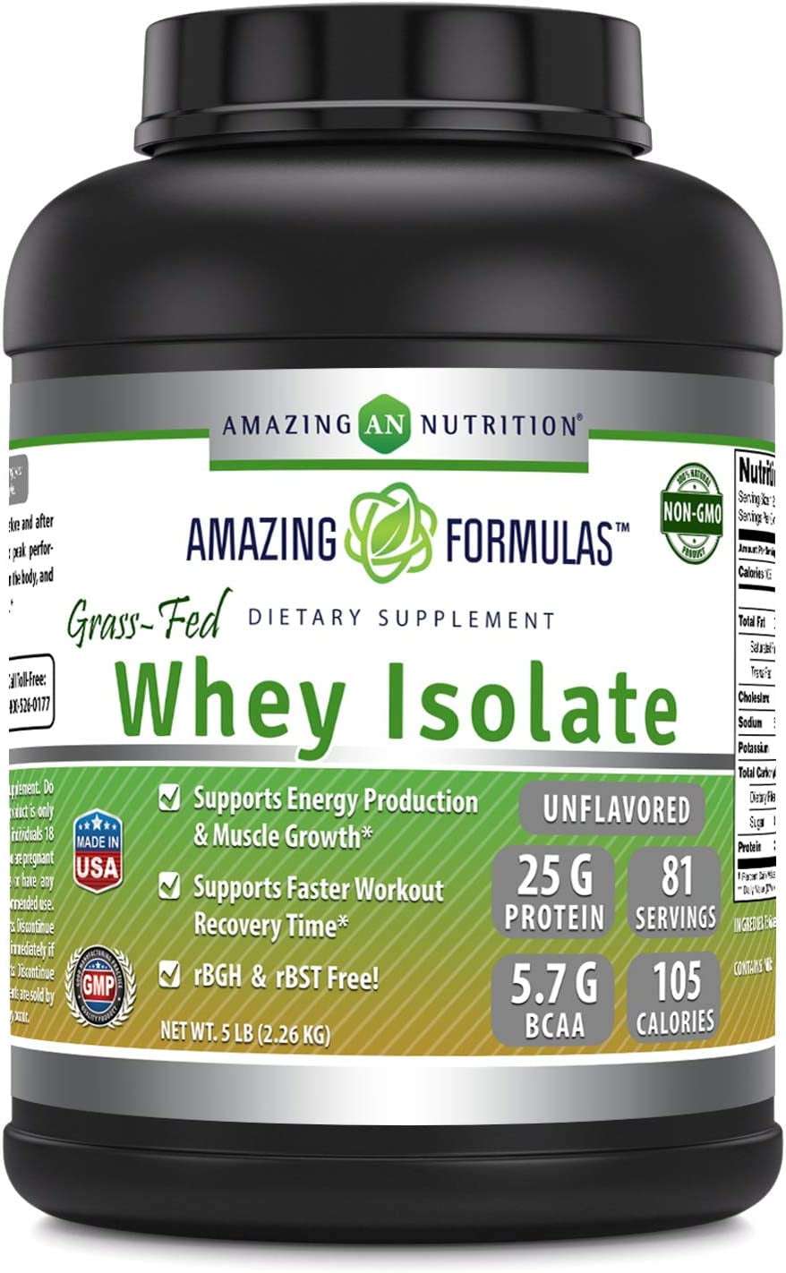 Protein Isolate Formula Amazing Formulas Grass-Fed Whey Protein Isolate Powder - Natural, Vegan ...