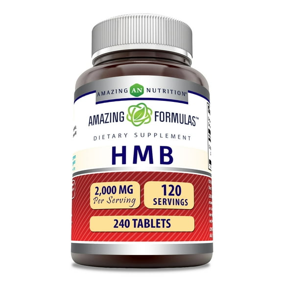 Amazing Formulas HMB 2000mg per Serving 240 Tablets Supplement | Non-GMO | Gluten Free | Made in USA