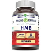 Amazing Formulas HMB Beta-Hydroxy Beta-Methylbutyrate 2000mg per Serving 120 Tablets