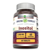 Amazing Formulas Inositol 1000mg Per Serving 60 Tablets Supplement | Non GMO | Gluten Free | Made in USA
