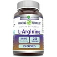 thumbnail image 1 of Amazing Formulas L-Arginine 500 Mg Per Serving 250 Capsules Supplement | Amino Acid Supplement for Men & Women | Non-GMO | Gluten Free |, 1 of 5