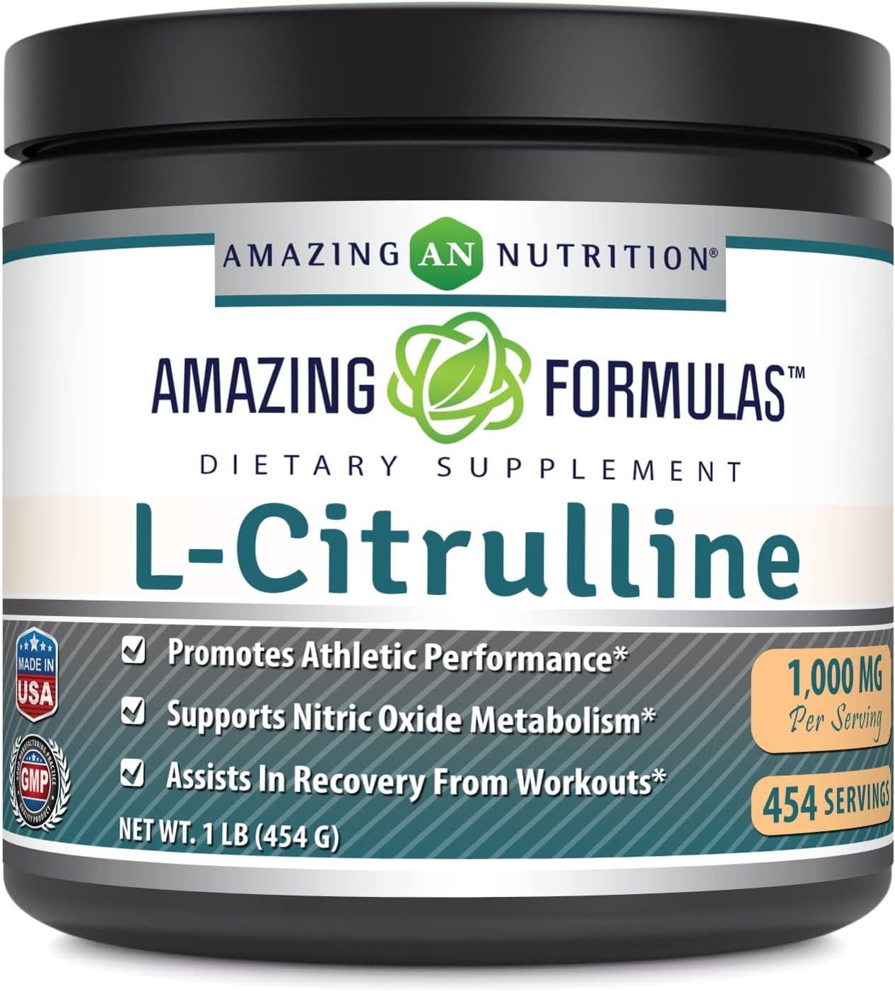 Amazing Formulas LCitrulline 1000Mg Dietary 1Lb Powder Supplement
