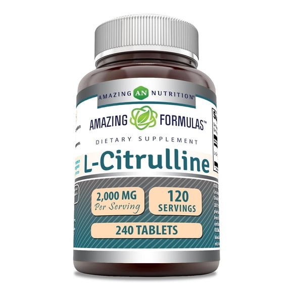 Amazing Formulas L-Citrulline 2000mg Per Serving 240 Tablets Supplement | Amino Acid Supplement for Women & Men | Non-GMO | Gluten Free