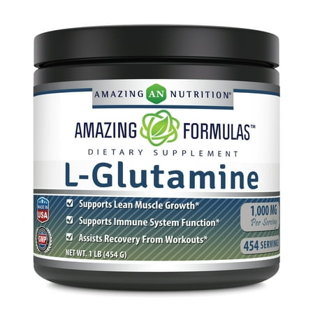 Amazing Formulas L-Glutamine Powder Supplement 1lb jar
