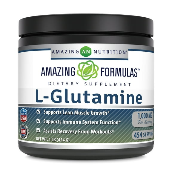 Amazing Formulas L-Glutamine Powder Supplement 1lb jar