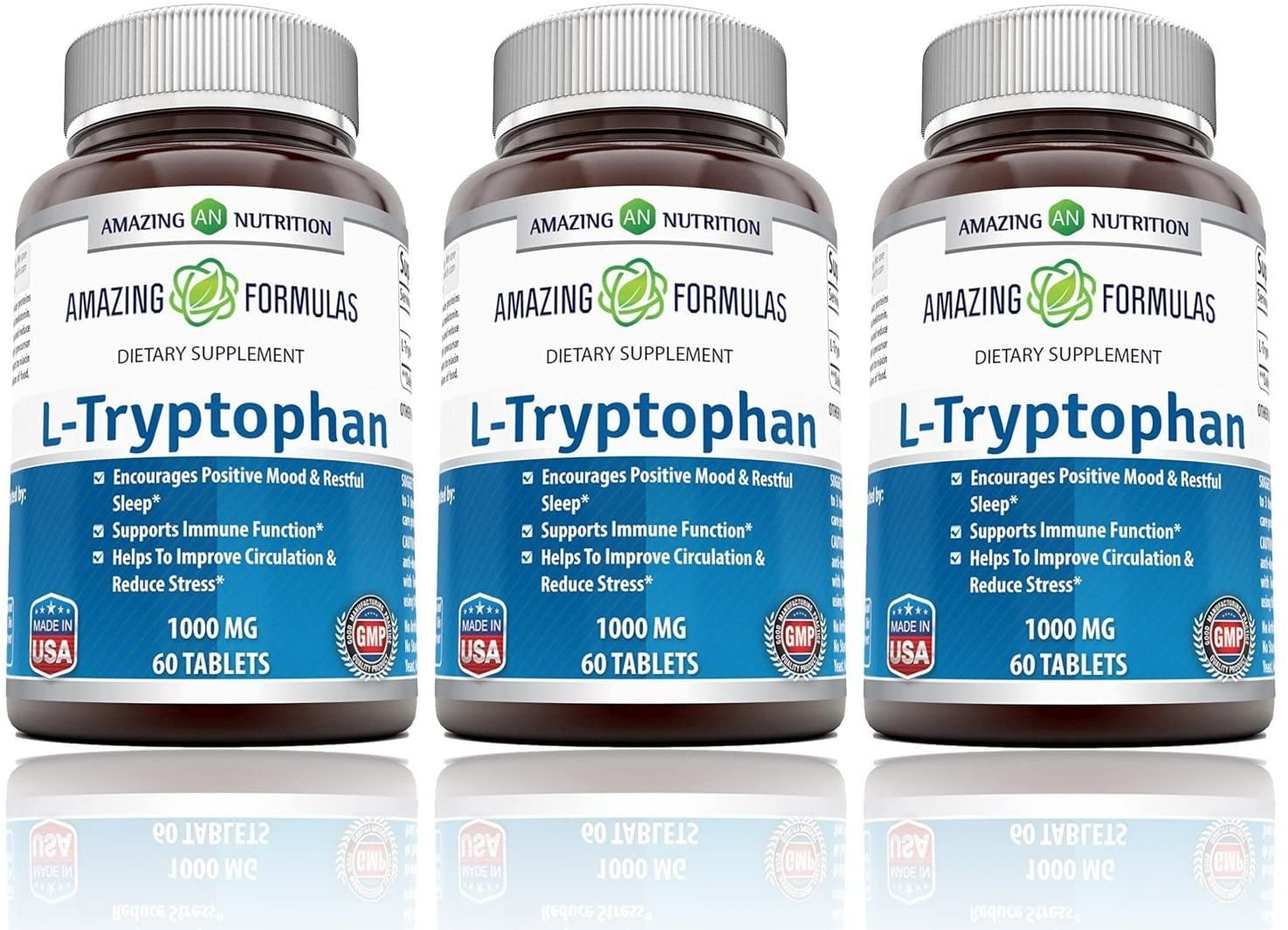 Amazing Formulas L-Tryptophan - 1000 Mg, Tablets - Non-GMO - Encourages ...