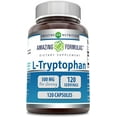 thumbnail image 1 of Amazing Formulas L-Tryptophan 500 Mg Per Serving 120 Capsules Supplement | Non-GMO | Gluten Free, 1 of 5