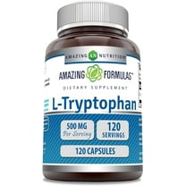Amazing Formulas L-Tryptophan 500 Mg Per Serving 120 Capsules Supplement | Non-GMO | Gluten Free