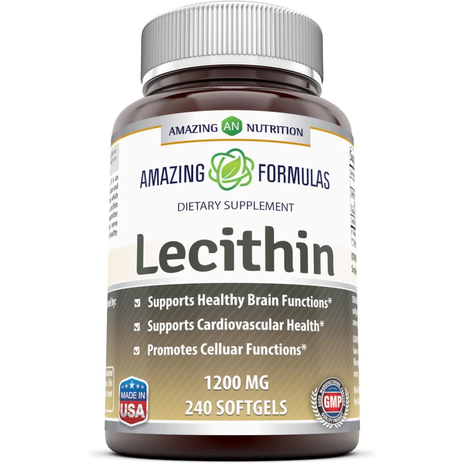 Amazing Formulas Lecithin Dietary Supplement * 1200 mg High Potency