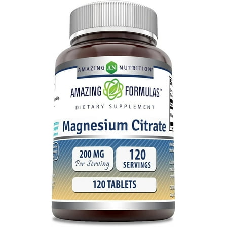 Amazing Formulas Magnesium Citrate - 200mg, 120 tablets