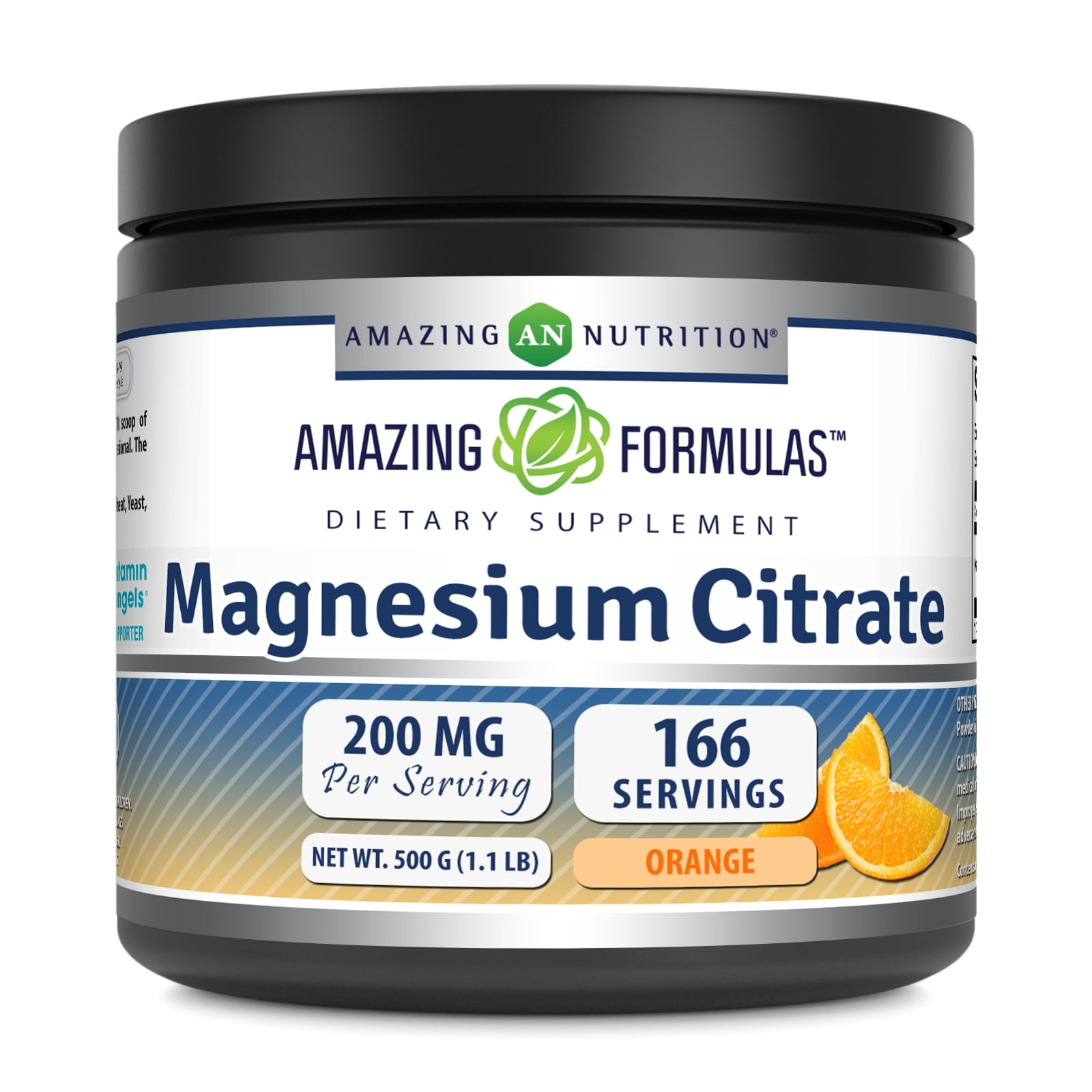 Amazing Formulas Magnesium Citrate 500 Grams Powder 1.1 Lb Supplement