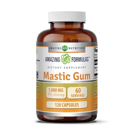 Amazing Formulas Mastic Gum 1000 mg Per Serving 120 Capsules Supplement | Non-GMO | Gluten Free