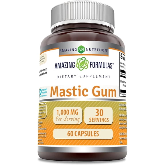 Amazing Formulas Mastic Gum 1000 mg Per Serving 60 Capsules Supplement | Non-GMO | Gluten Free