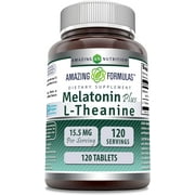 Amazing Nutrition Melatonin Plus L-Theanine, 120 Tablets