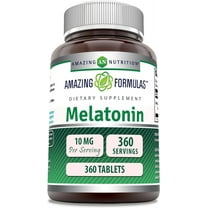 Amazing Formulas Melatonin 10mg Per Serving 360 Tablets Supplement | Non GMO | Gluten Free | Made in USA | Suitable for Vegetarian