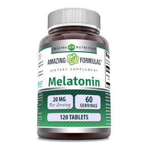 Amazing Formulas Melatonin 20mg 120 Tablets Supplement | Helps Regulate Sleep Cycle | Non GMO | Gluten Free | Made in USA