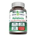 thumbnail image 1 of Amazing Formulas Melatonin Fast Dissolve 5 Mg 120 Tablets | Strawberry Flavor | Non-GMO | Gluten Free | Made in USA, 1 of 2